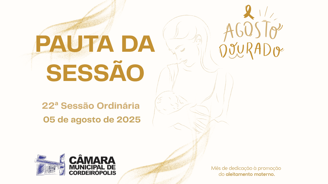 Pauta da 22ª Sessão Ordinária de 2025