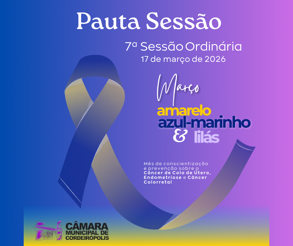 Pauta da 7ª Sessão Ordinária de 2026