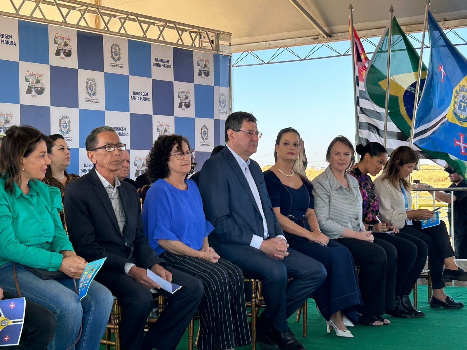 Imagem da notícia: Vereadores da Câmara Municipal de Cordeirópolis Participam da Inauguração da Barragem Santa Marina
